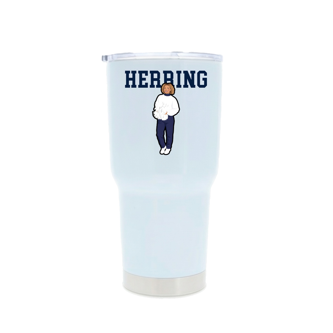 30oz Stainless Steel Tumbler — Shirsey in White