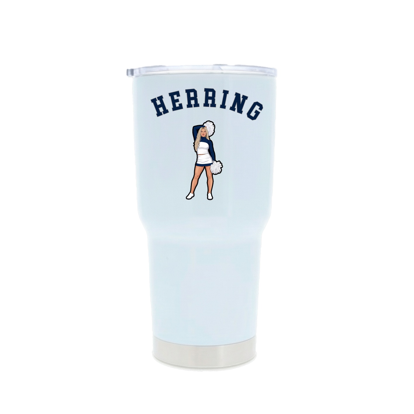 30oz Stainless Steel Tumbler — Shirsey Arch in White