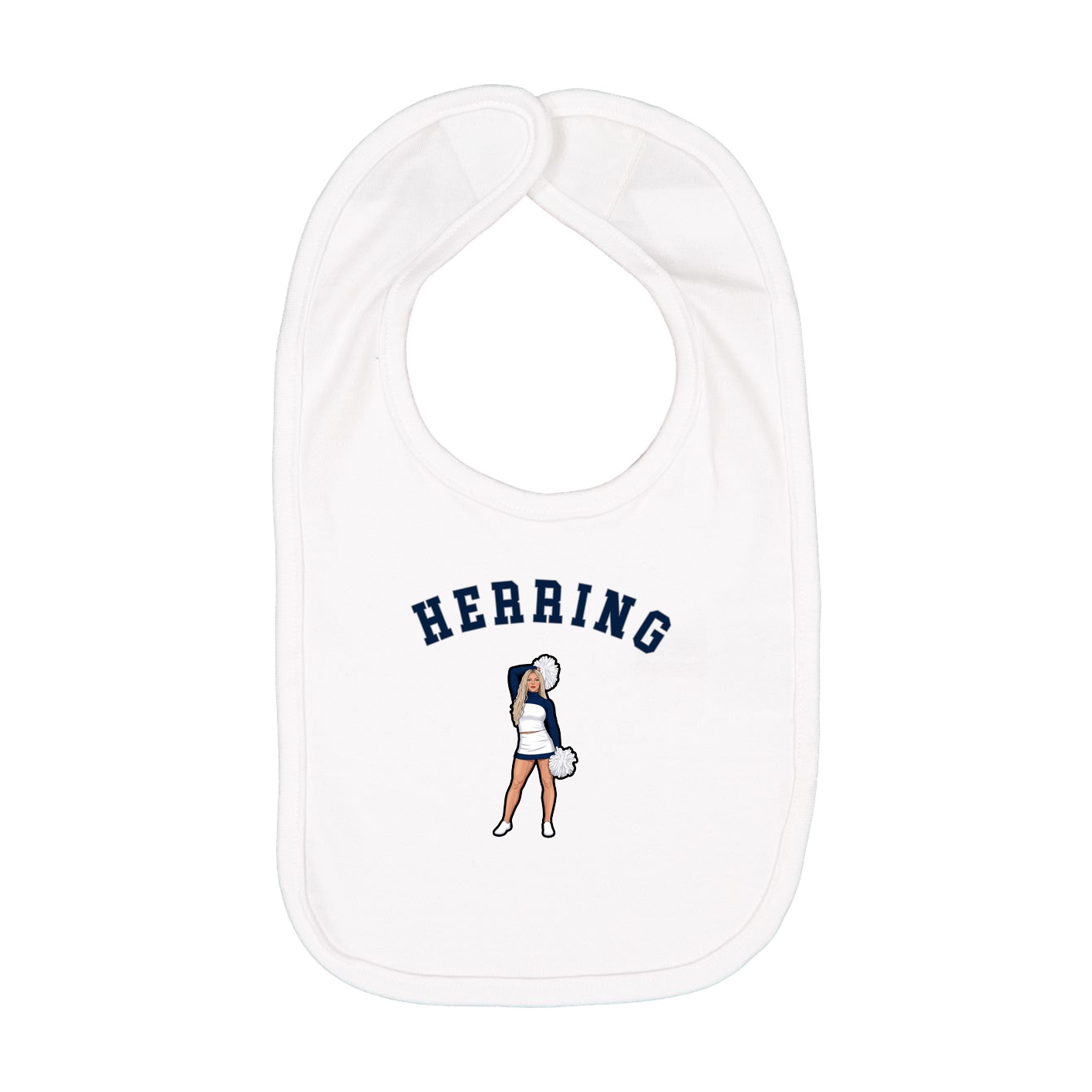 Infant Bib — Shirsey Arch in White