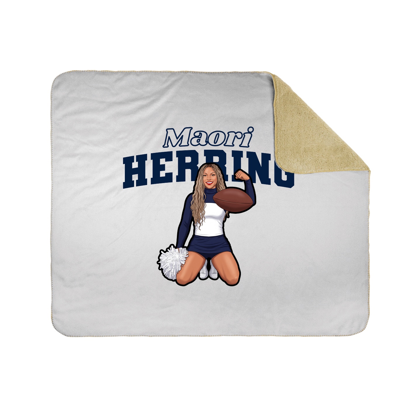 Throw Blanket — Name Arch in White