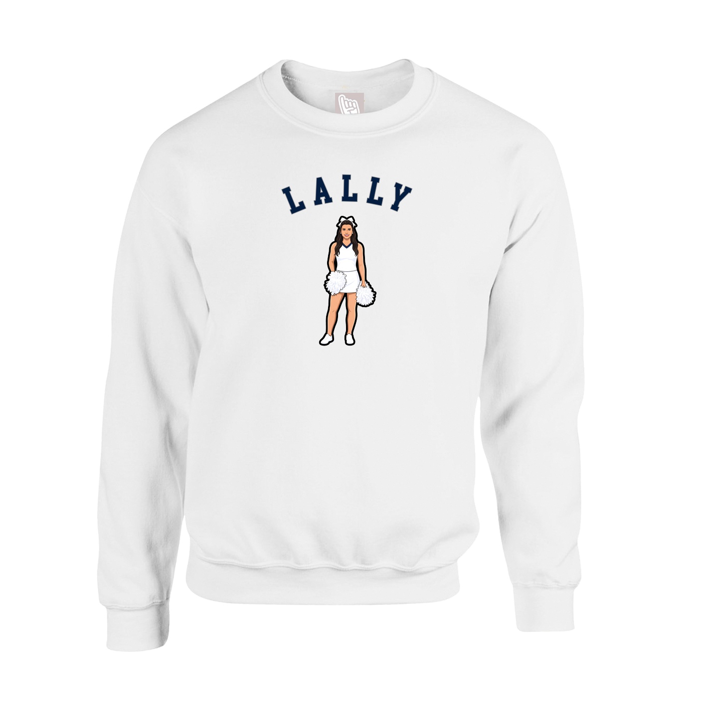 Fleece Crew — Shirsey Arch in White