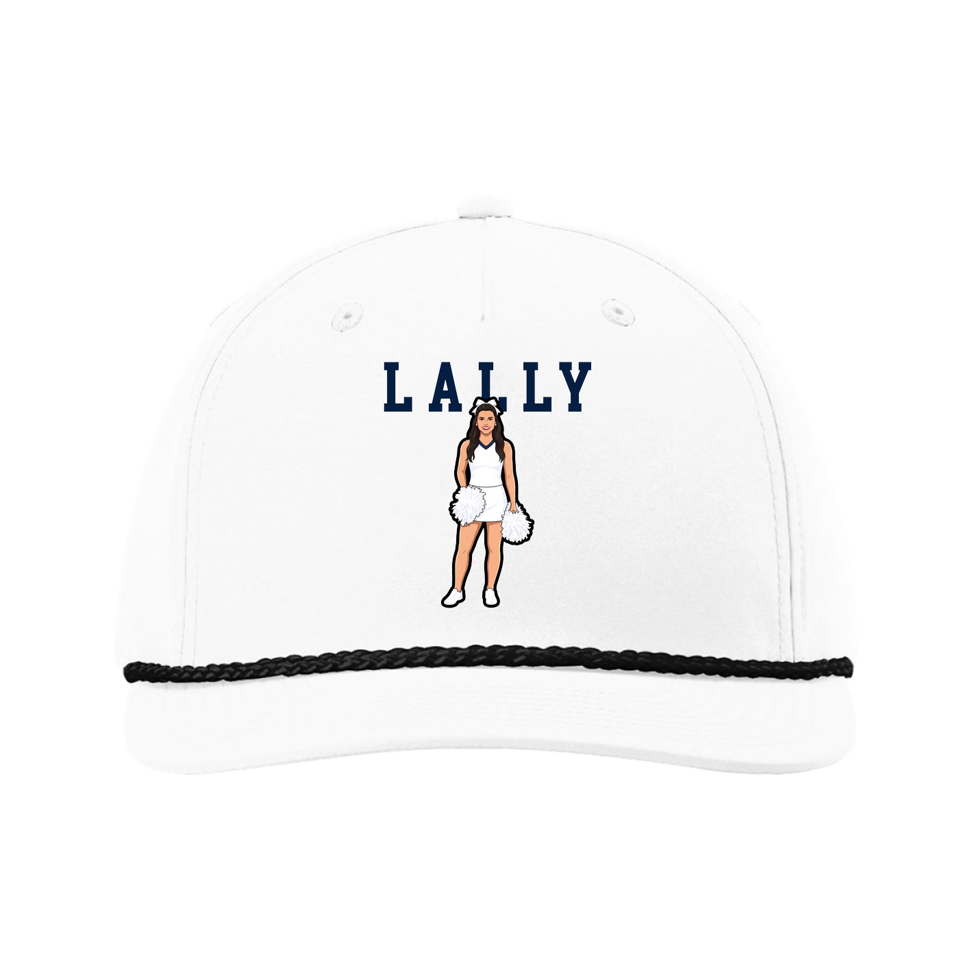 Five-Panel Classic Rope Cap — Shirsey in White
