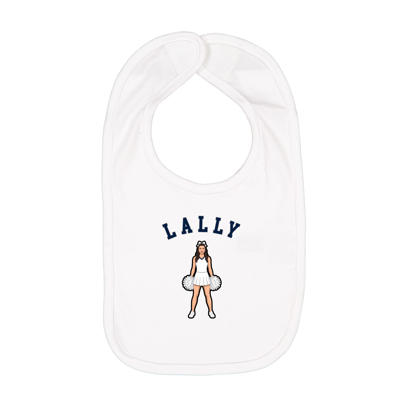 Infant Bib — Shirsey Arch in White