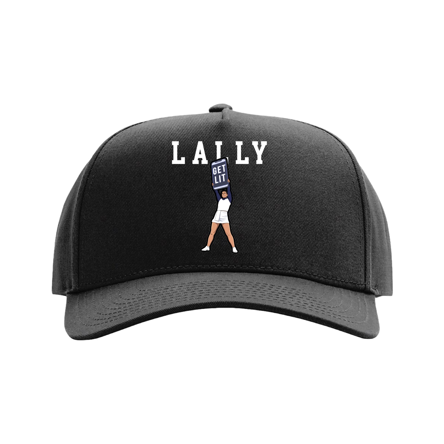 Full Fabric Five-Panel Champ Cap — Shirsey in Black