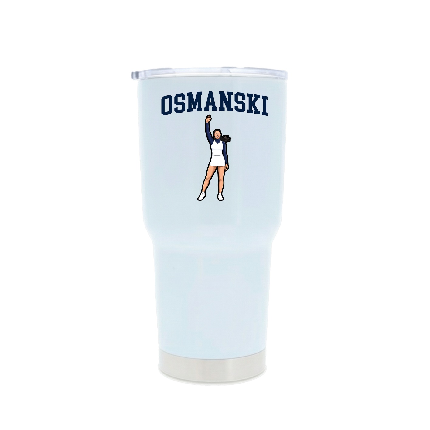 30oz Stainless Steel Tumbler — Shirsey in White