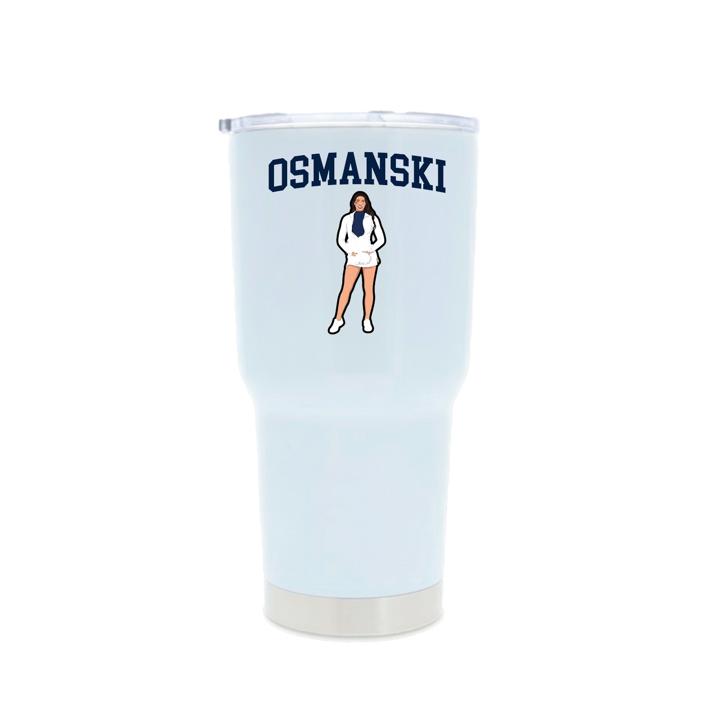 30oz Stainless Steel Tumbler — Shirsey in White