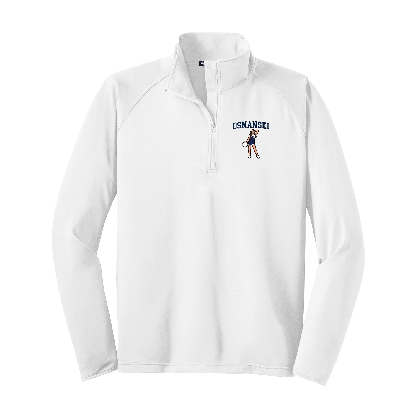 Q-Zip Pullover — Shirsey in White