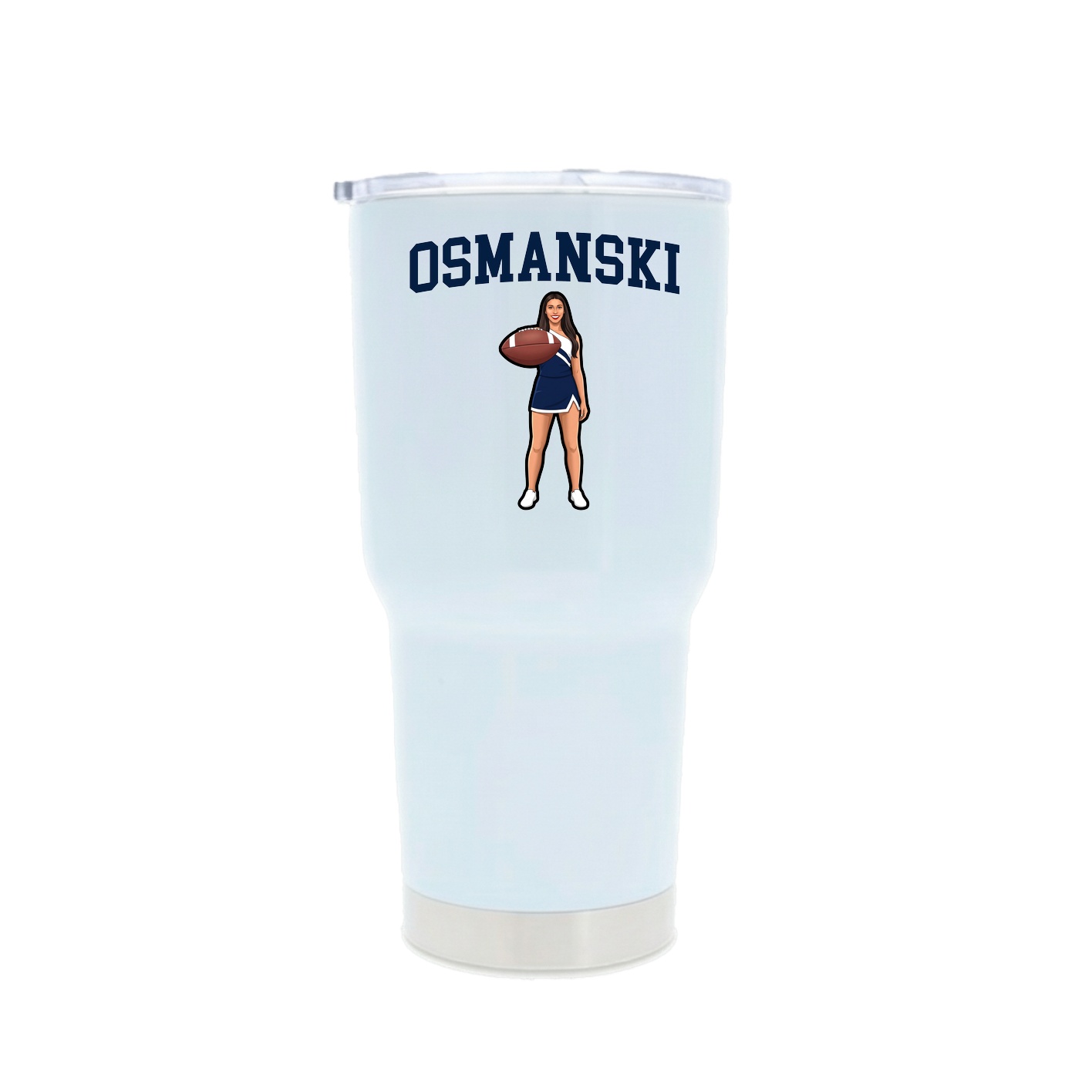 30oz Stainless Steel Tumbler — Shirsey in White
