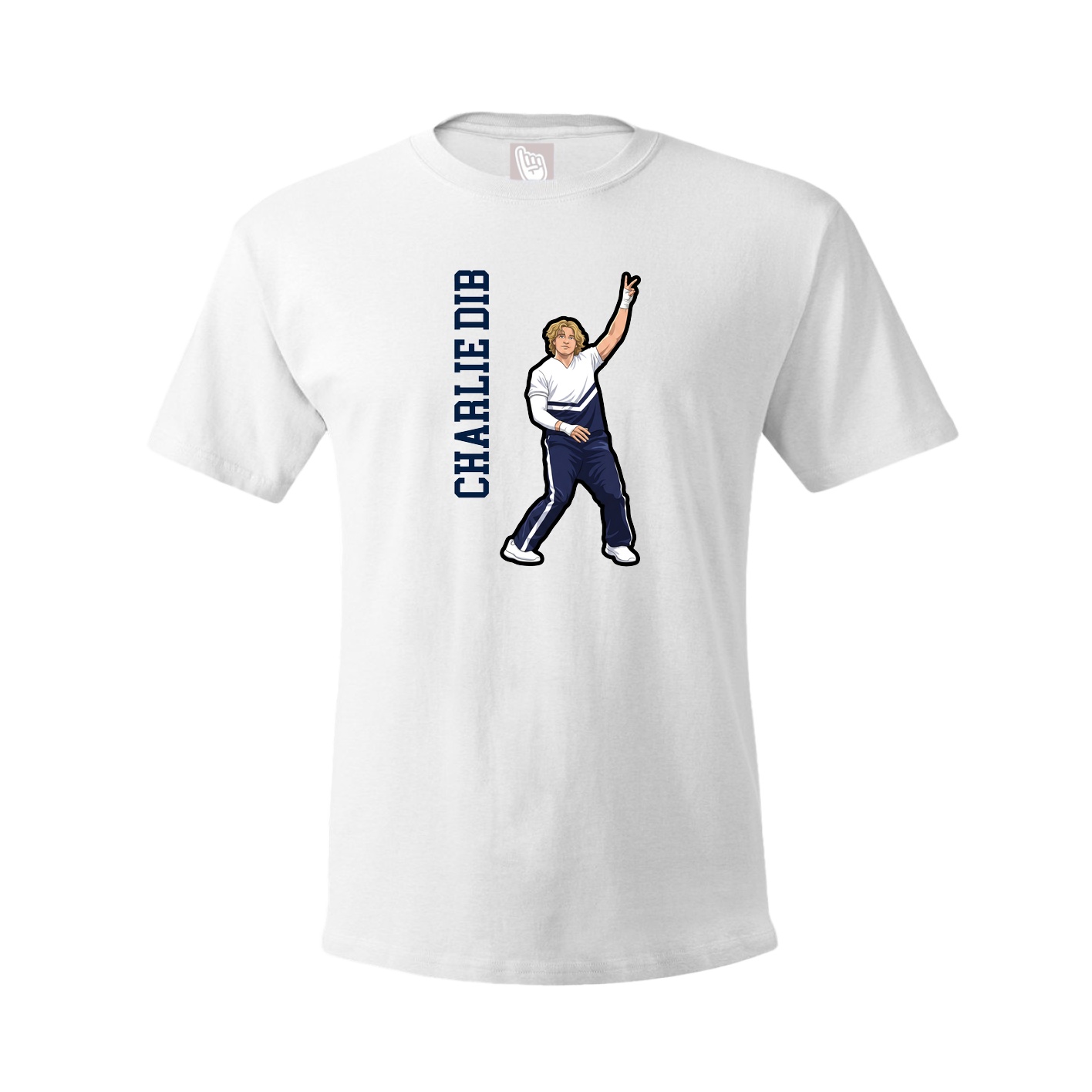 Youth Tee — Name Vertical in White