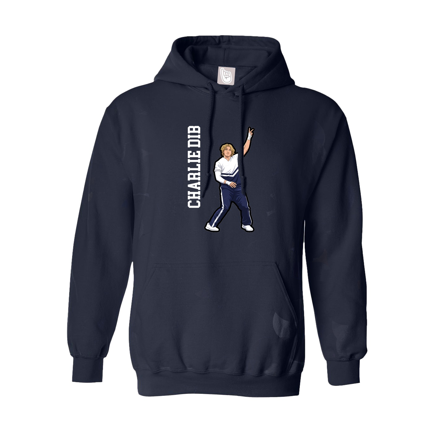 Youth Hoodie — Name Vertical in Navy