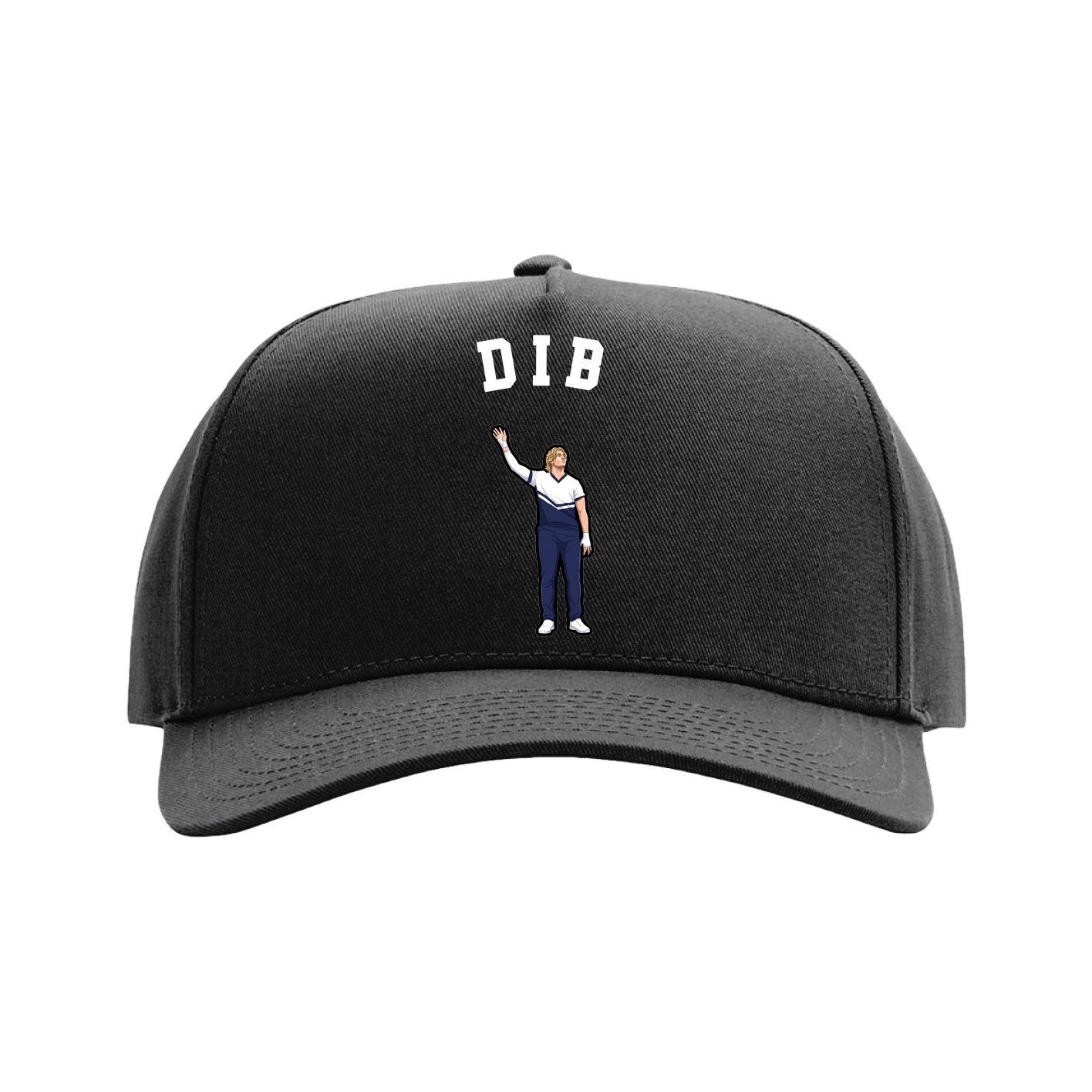 Full Fabric Five-Panel Champ Cap — Shirsey Arch in Black