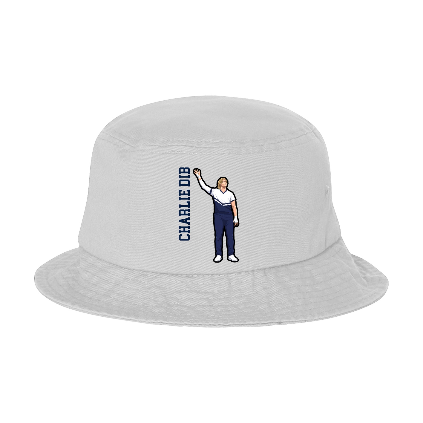 Bucket Cap — Name Vertical in White