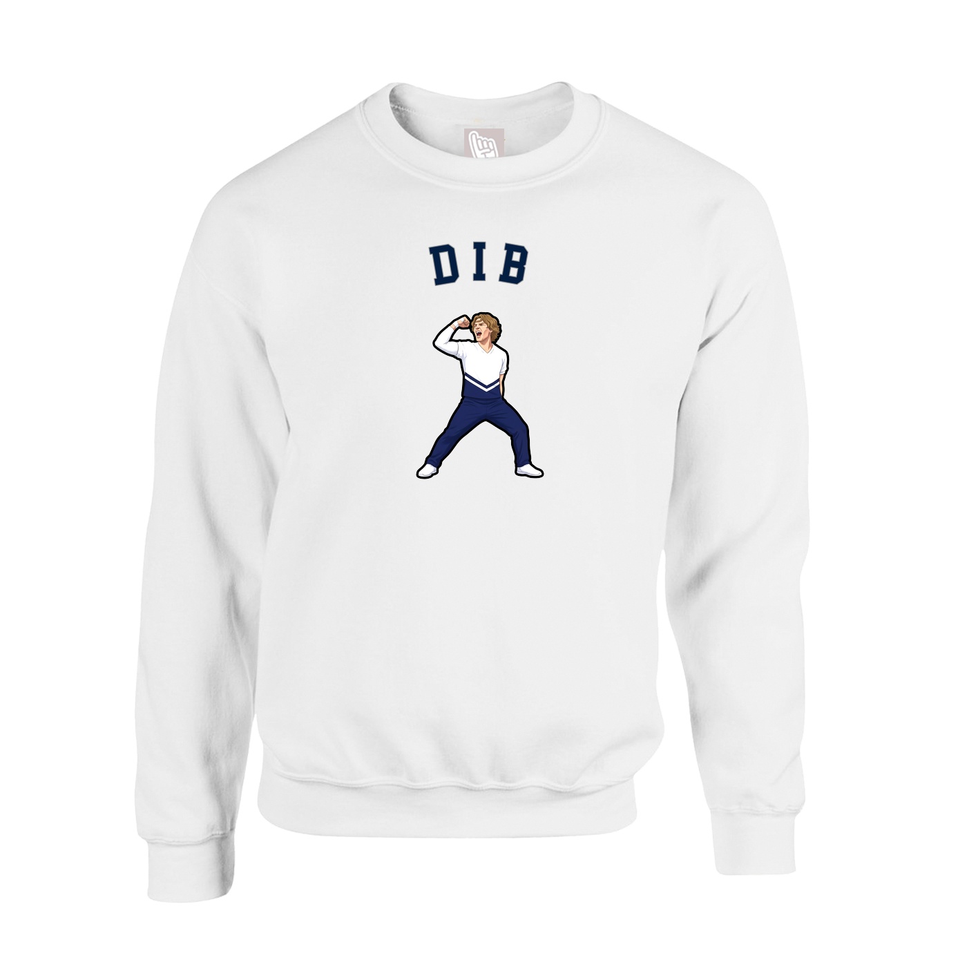 Fleece Crew — Shirsey Arch in White