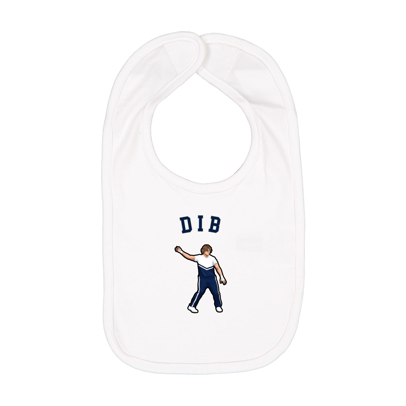 Infant Bib — Shirsey Arch in White