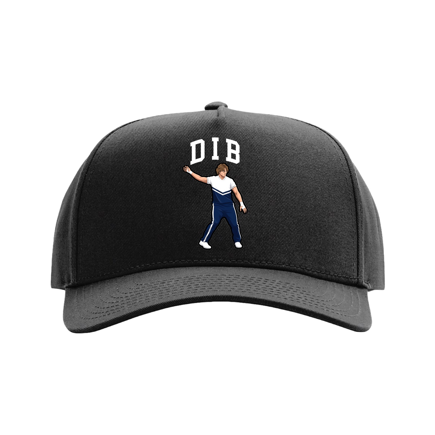Full Fabric Five-Panel Champ Cap — Shirsey in Black