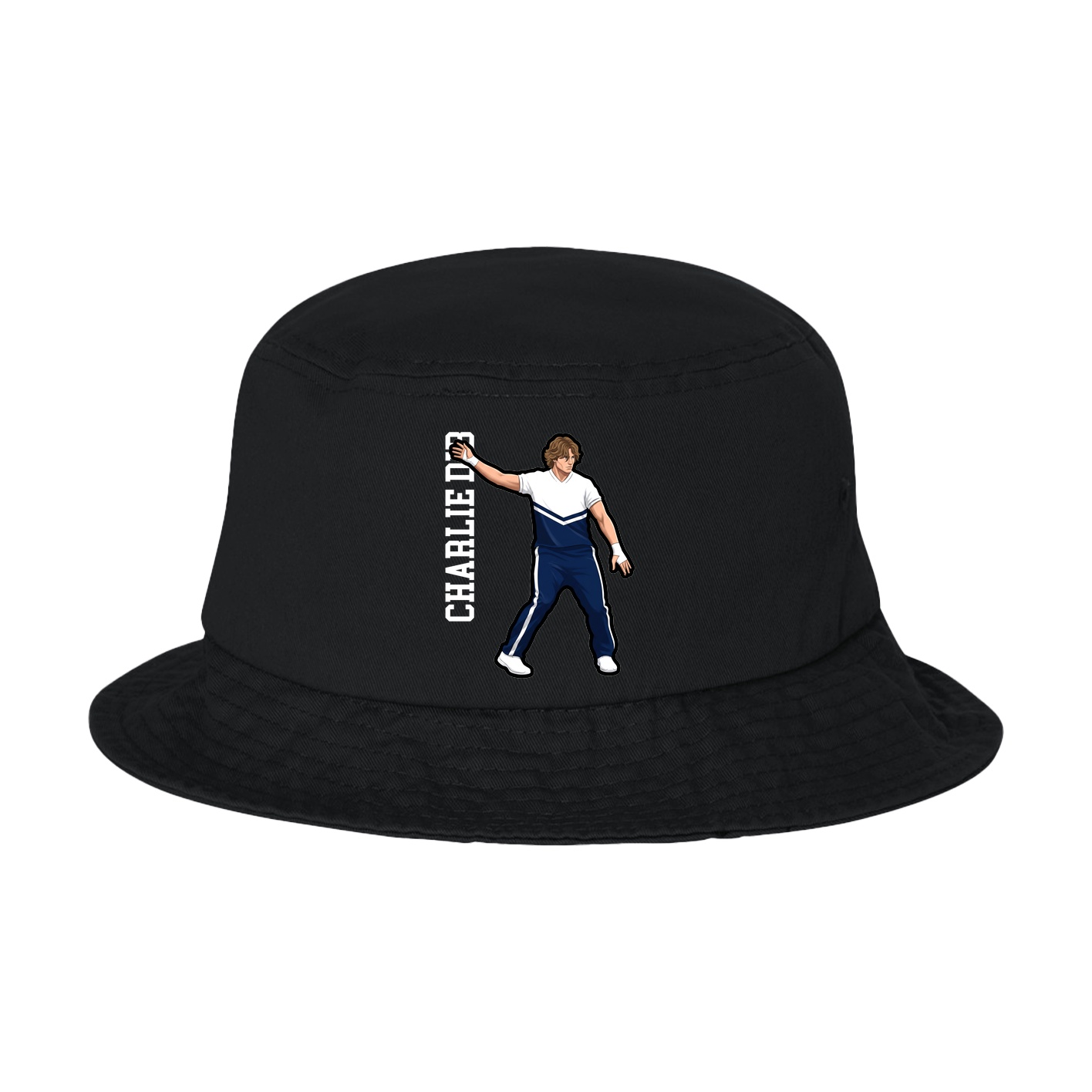 Bucket Cap — Name Vertical in Black