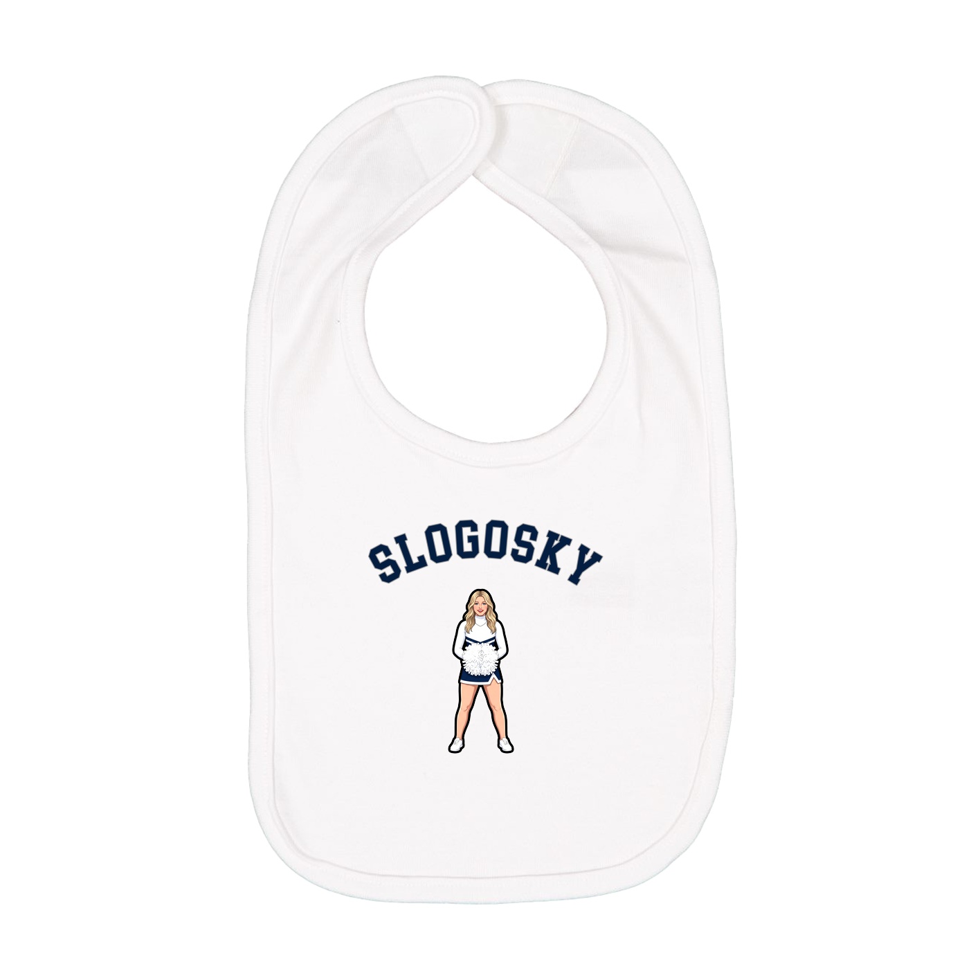 Infant Bib — Shirsey Arch in White