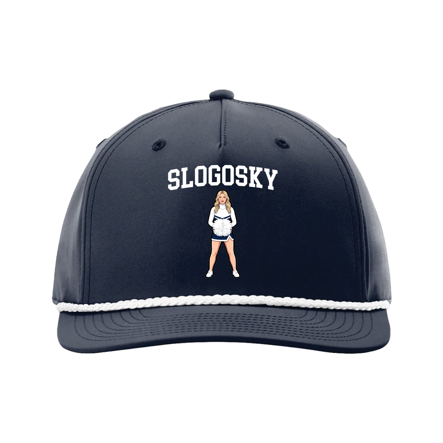 Five-Panel Classic Rope Cap — Shirsey in Navy