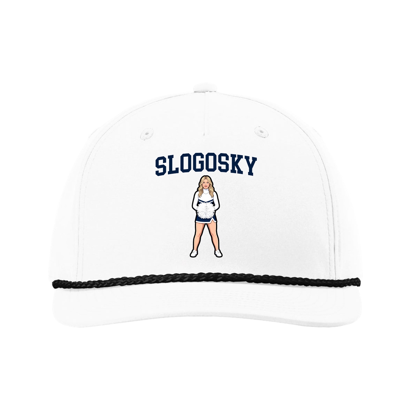 Five-Panel Classic Rope Cap — Shirsey in White
