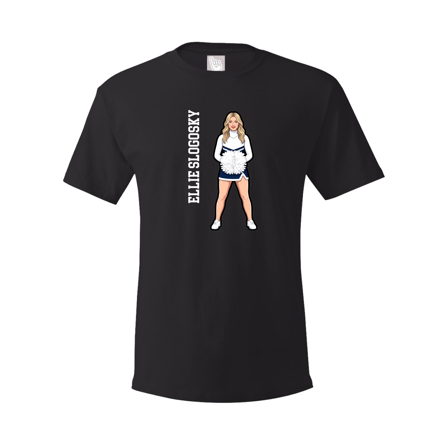 Youth Tee — Name Vertical in Black