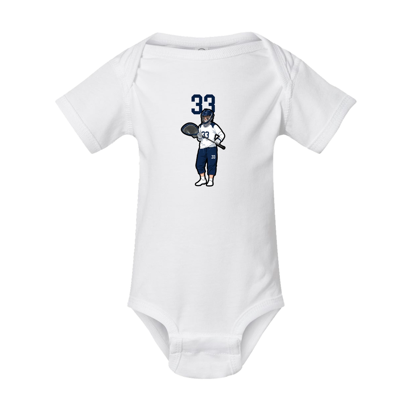 Baby Onesie — Number Top in White