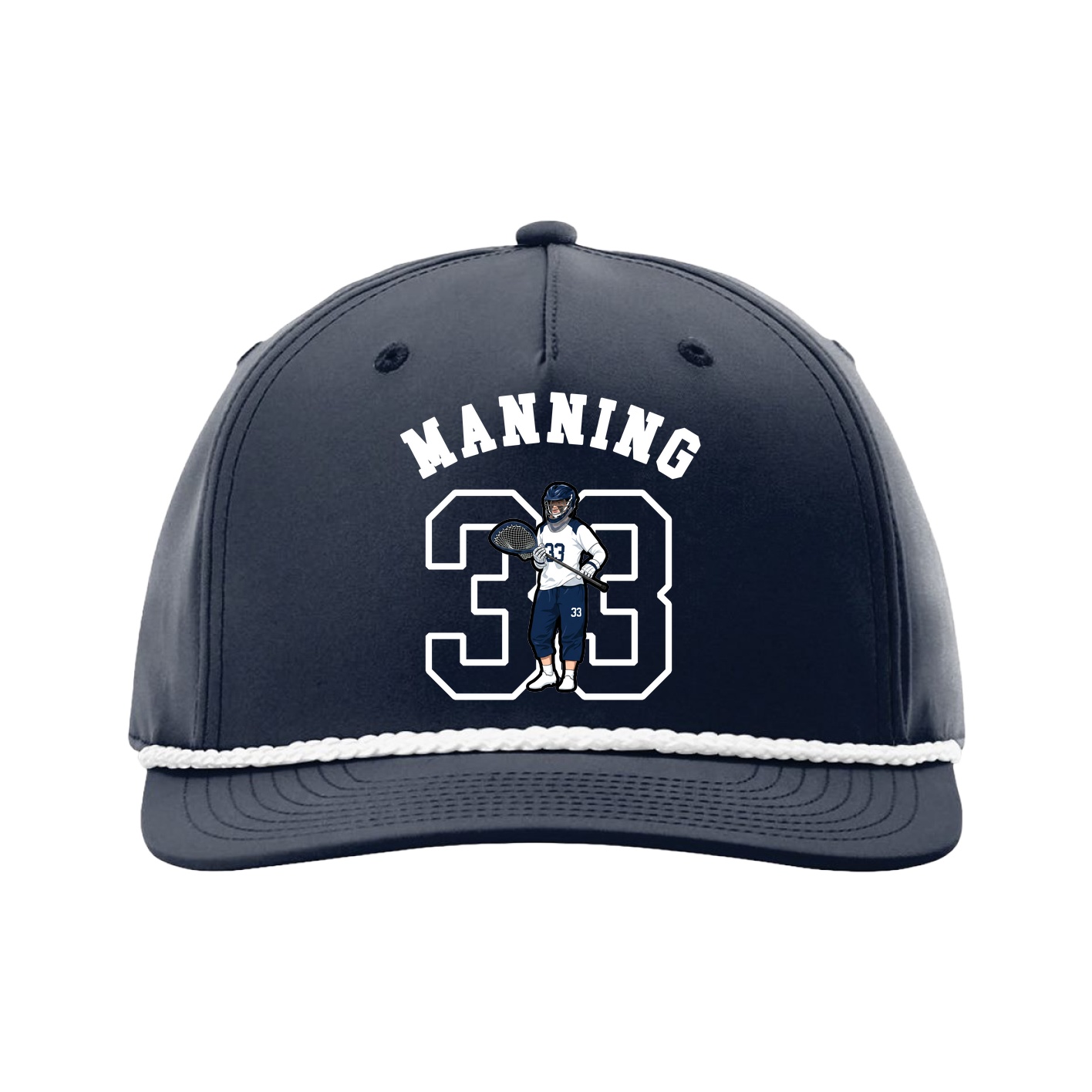 Five-Panel Classic Rope Cap — Shirsey Arch in Navy