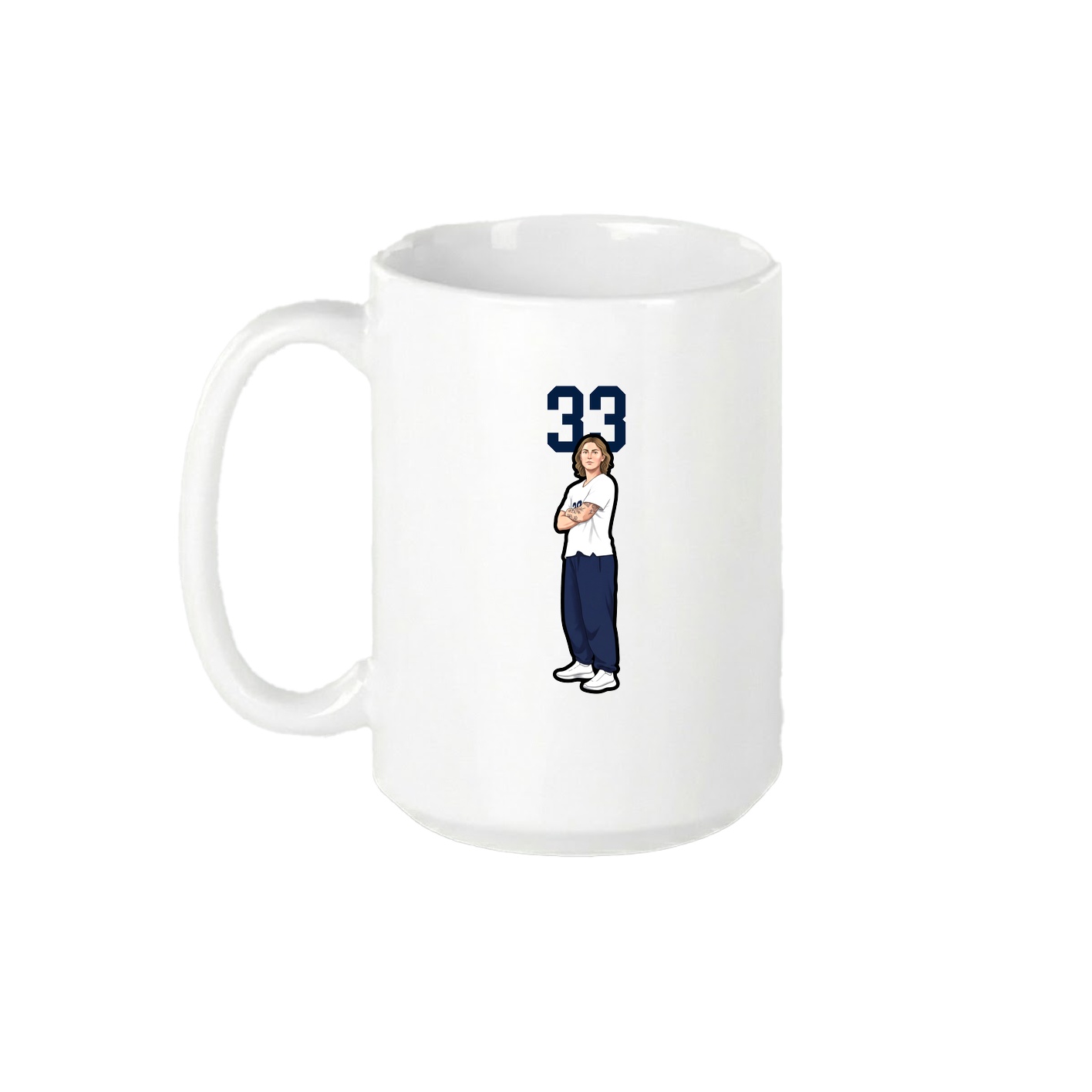 15oz Coffee Mug — Number Top in White