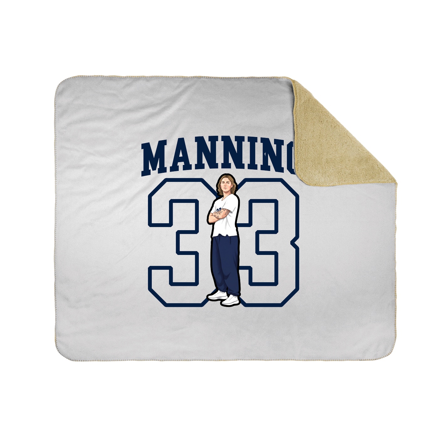 50x60 Sherpa Lined Throw Blanket
