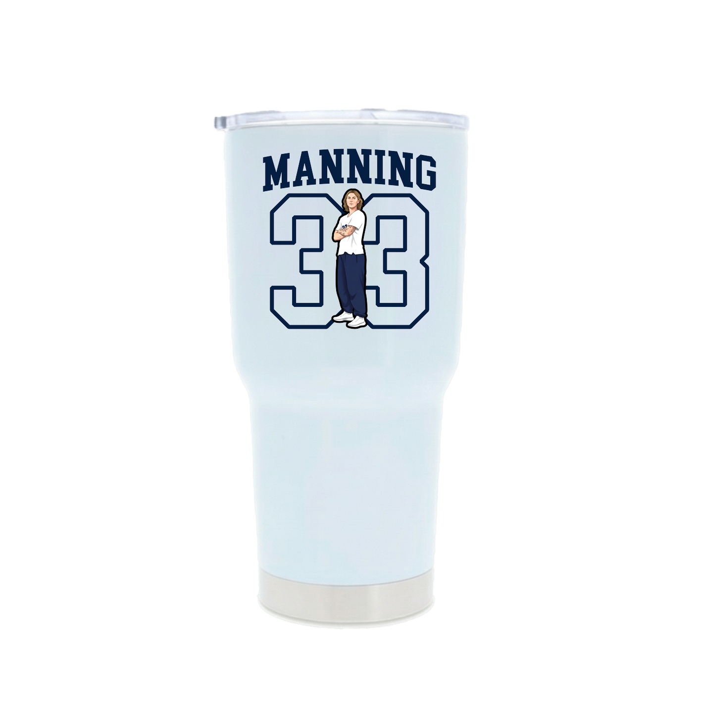 30oz Stainless Steel Tumbler — Shirsey in White