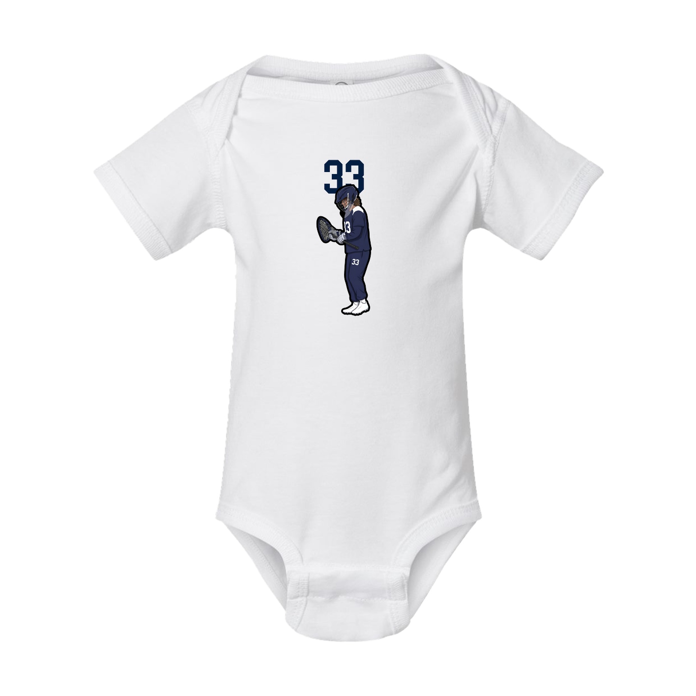 Baby Onesie — Number Top in White