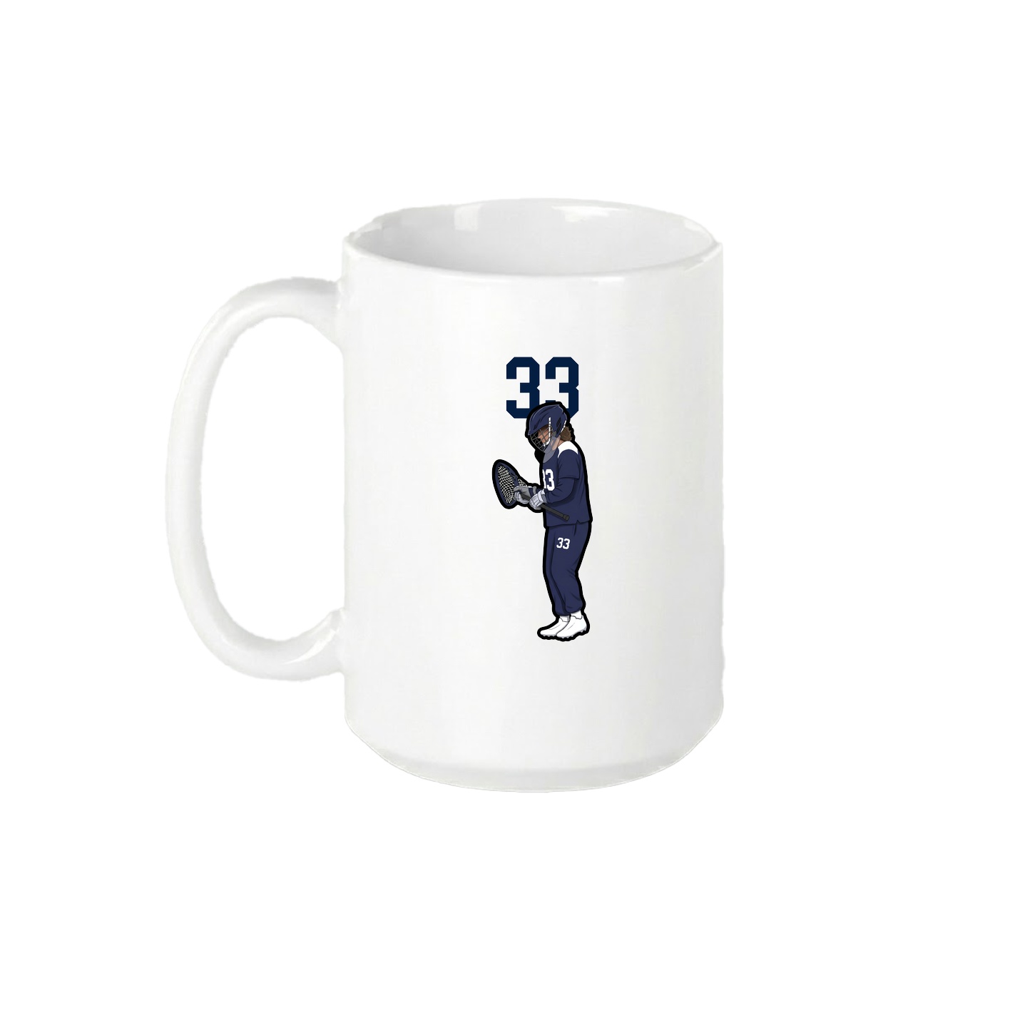 15oz Coffee Mug — Number Top in White