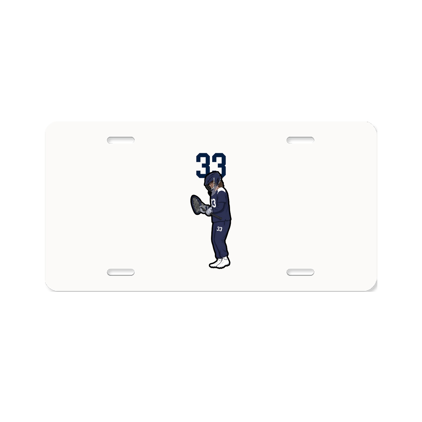 License Plate — Number Top in Classic