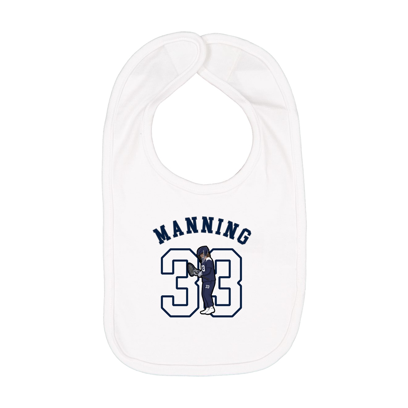 Infant Bib — Shirsey Arch in White