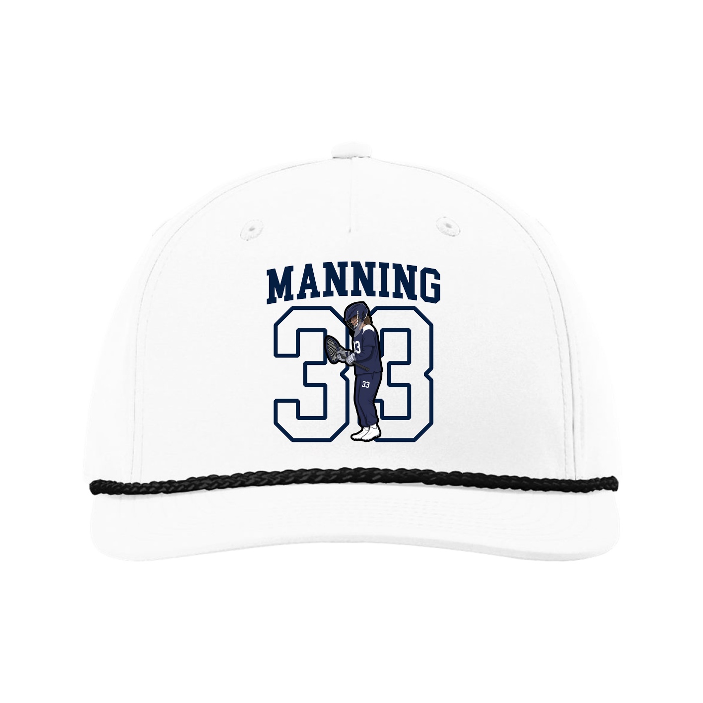 Five-Panel Classic Rope Cap — Shirsey in White