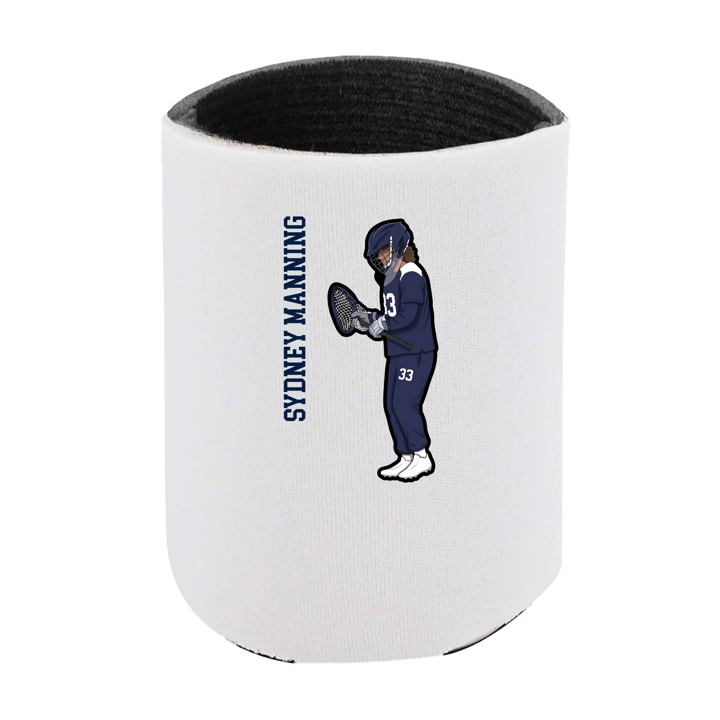 Can Holder — Name Vertical in White