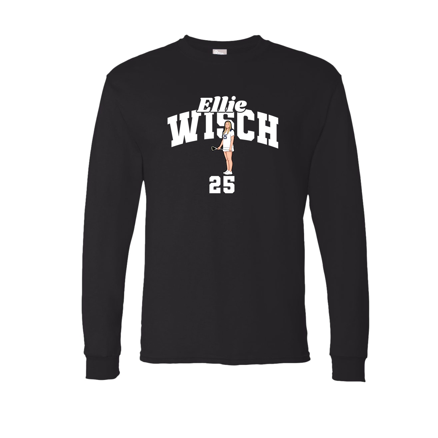 Long Sleeve Tee — Signature Arch in Black