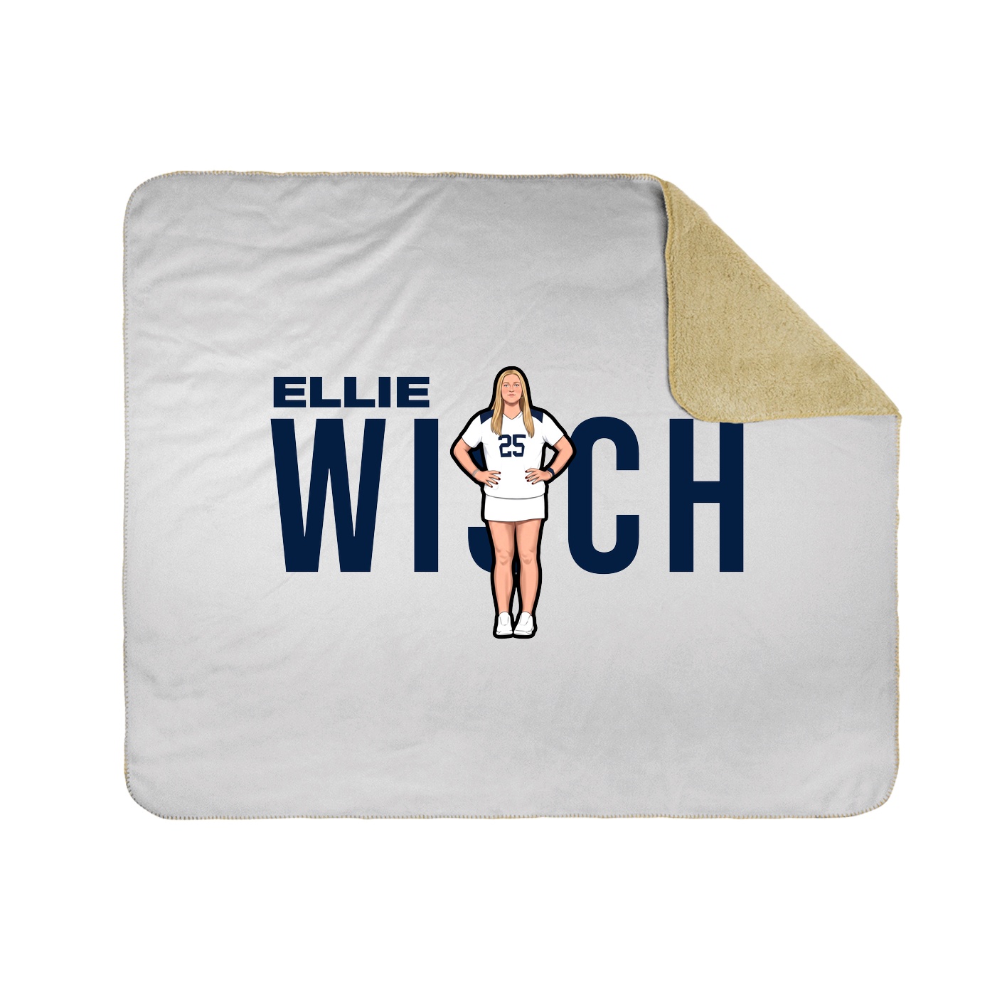 Throw Blanket — Player Name in White