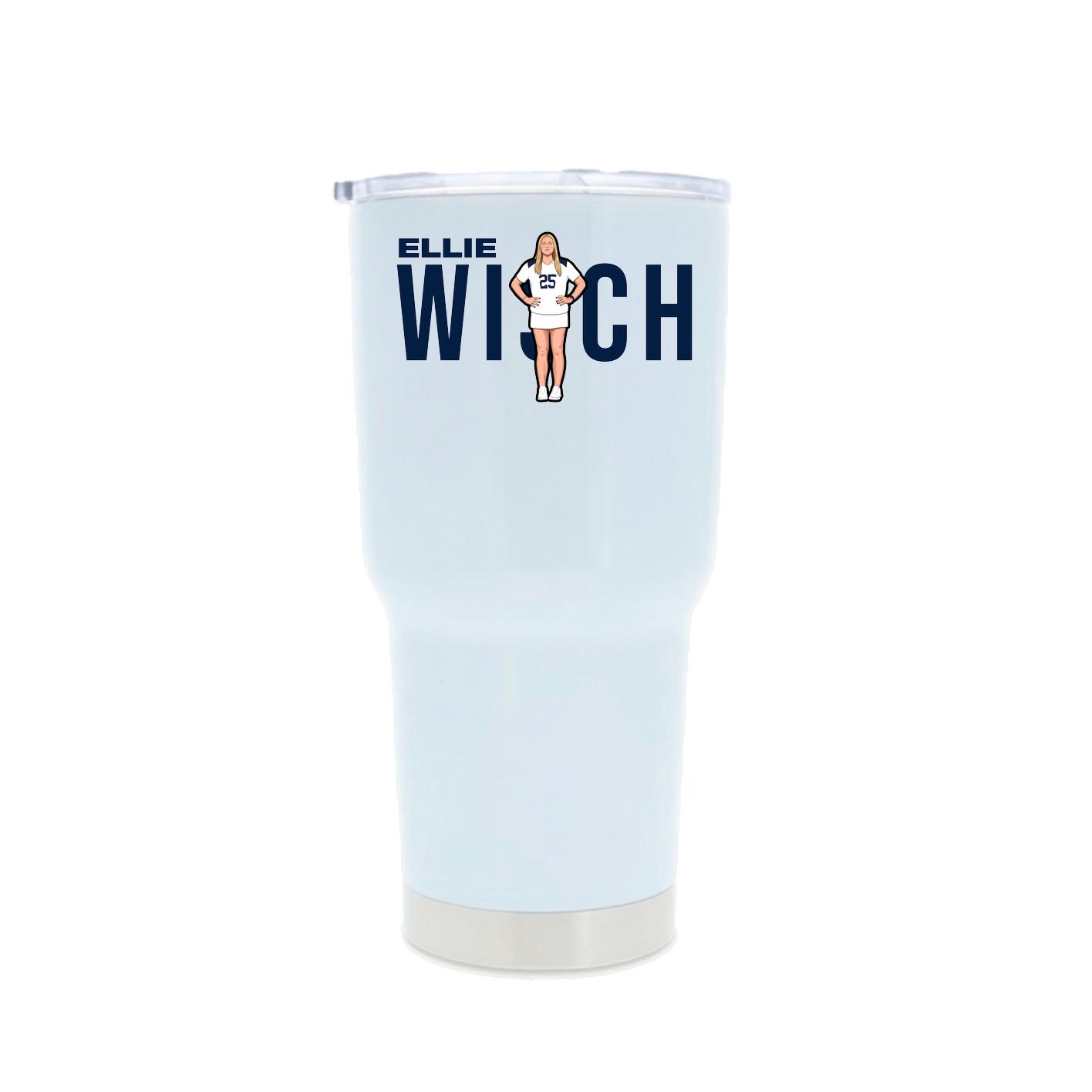 30oz Stainless Steel Tumbler — Player Name in White