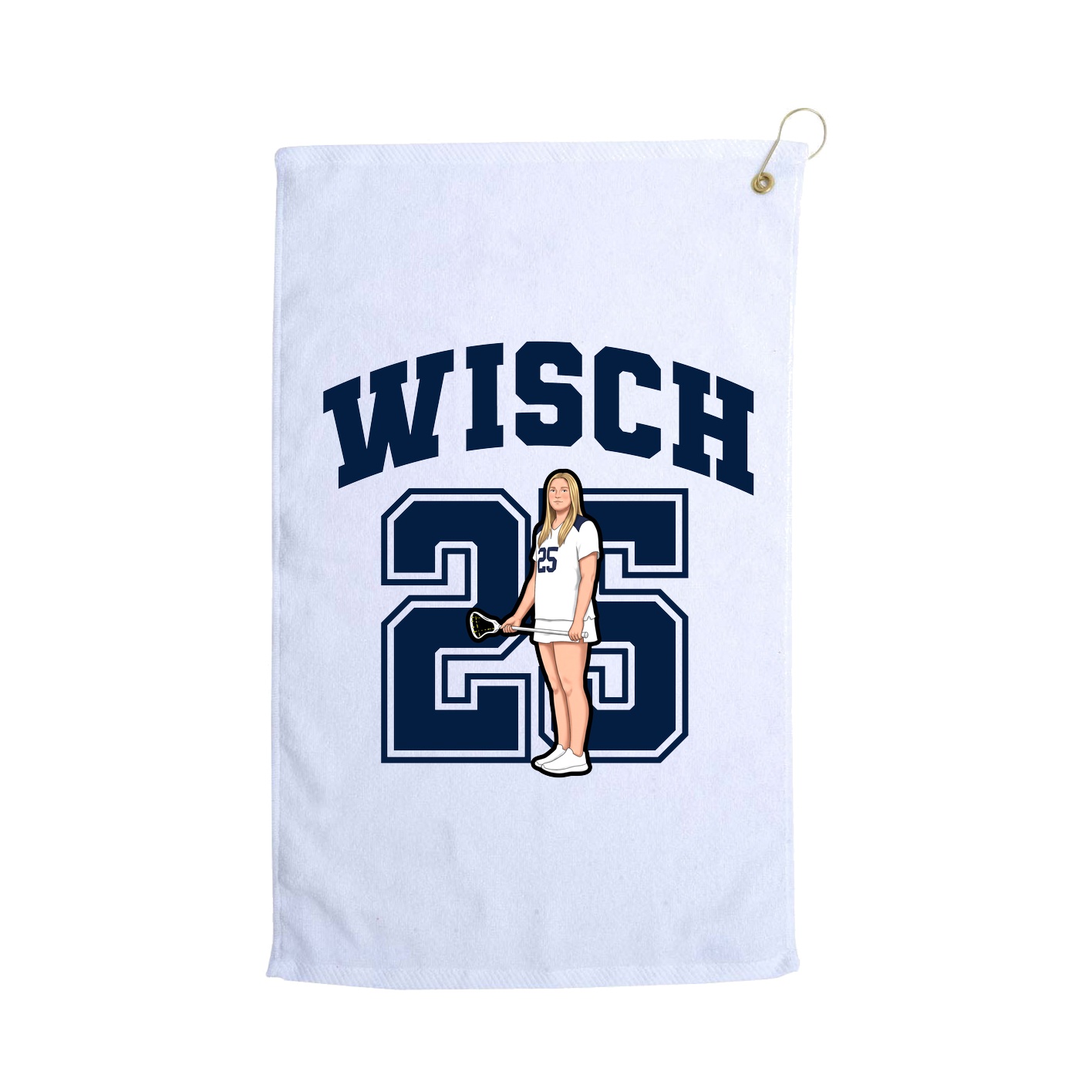 Golf Towel — Number in White