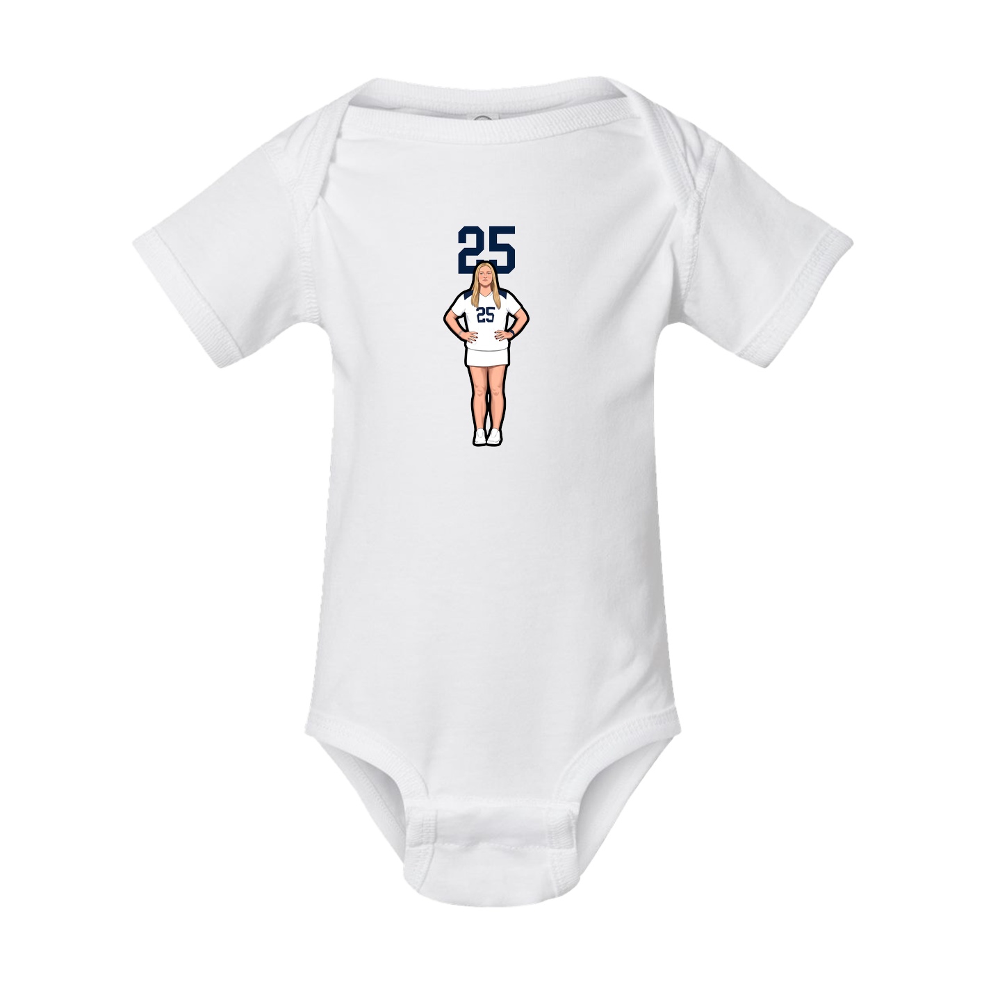 Baby Onesie — Number Top in White