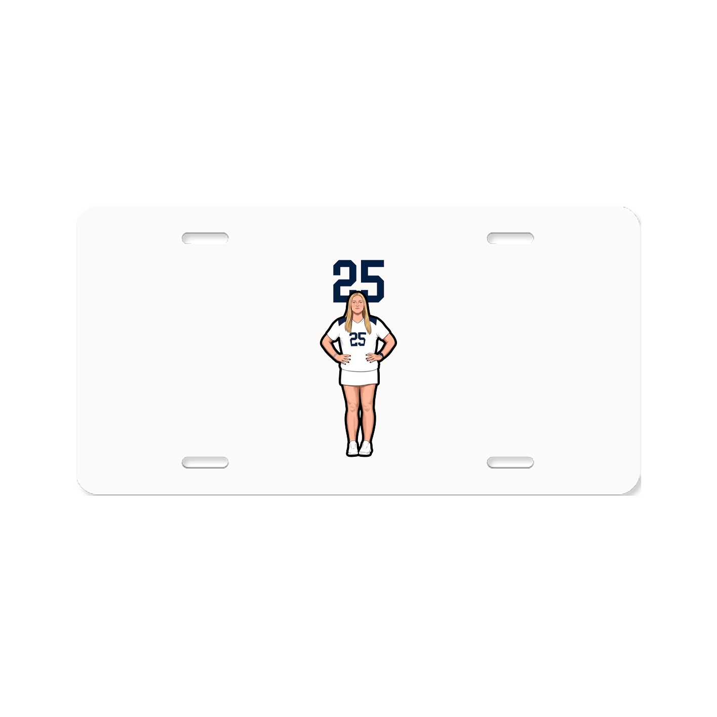 License Plate — Number Top in Classic