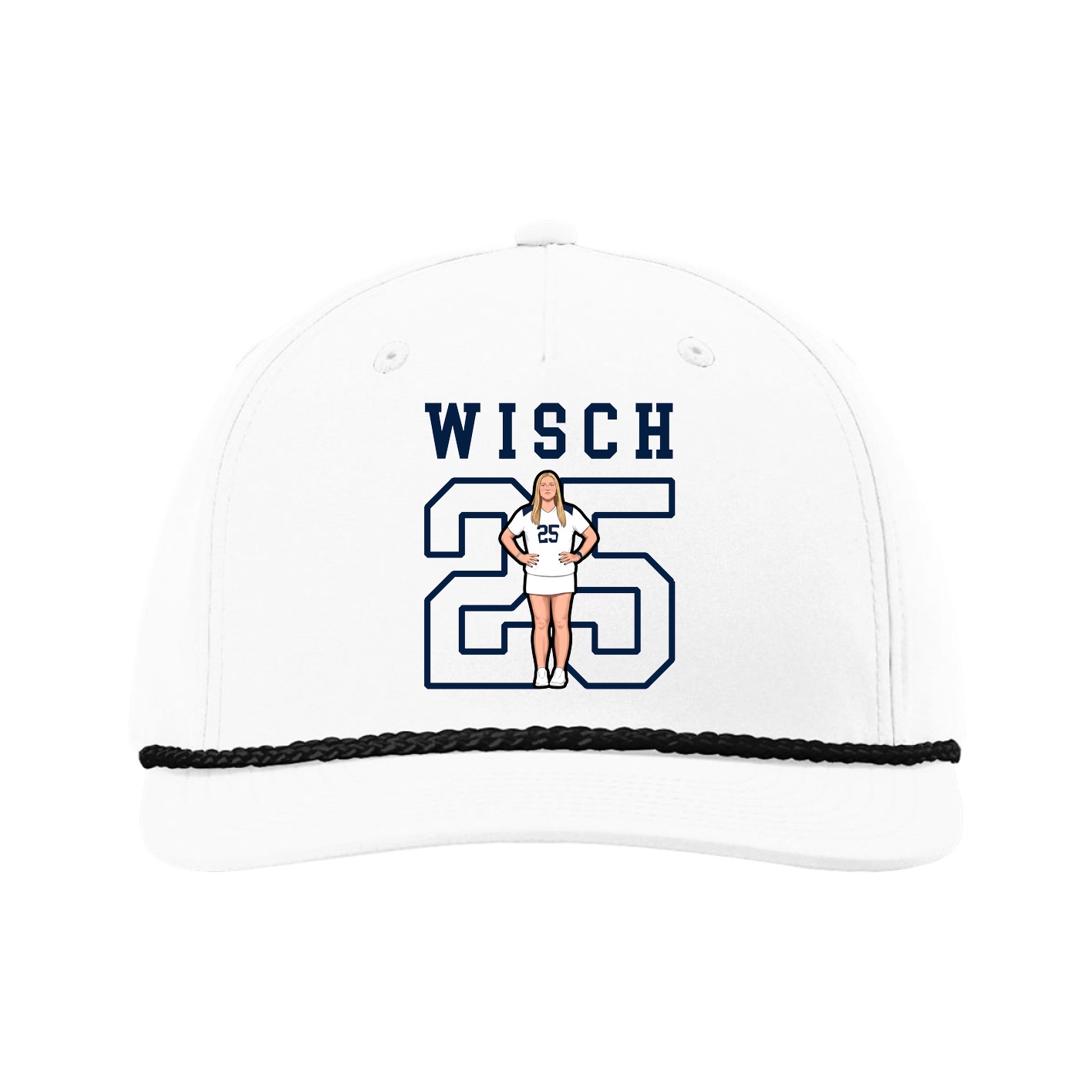 Five-Panel Classic Rope Cap — Shirsey in White
