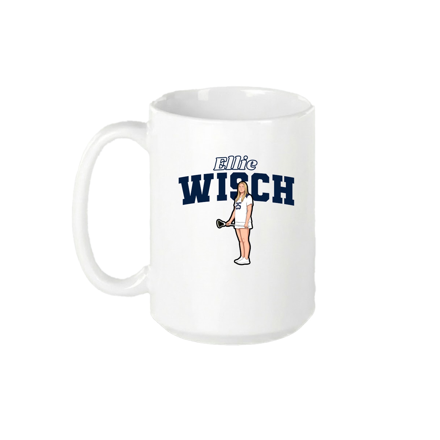 15oz Coffee Mug — Name Arch in White