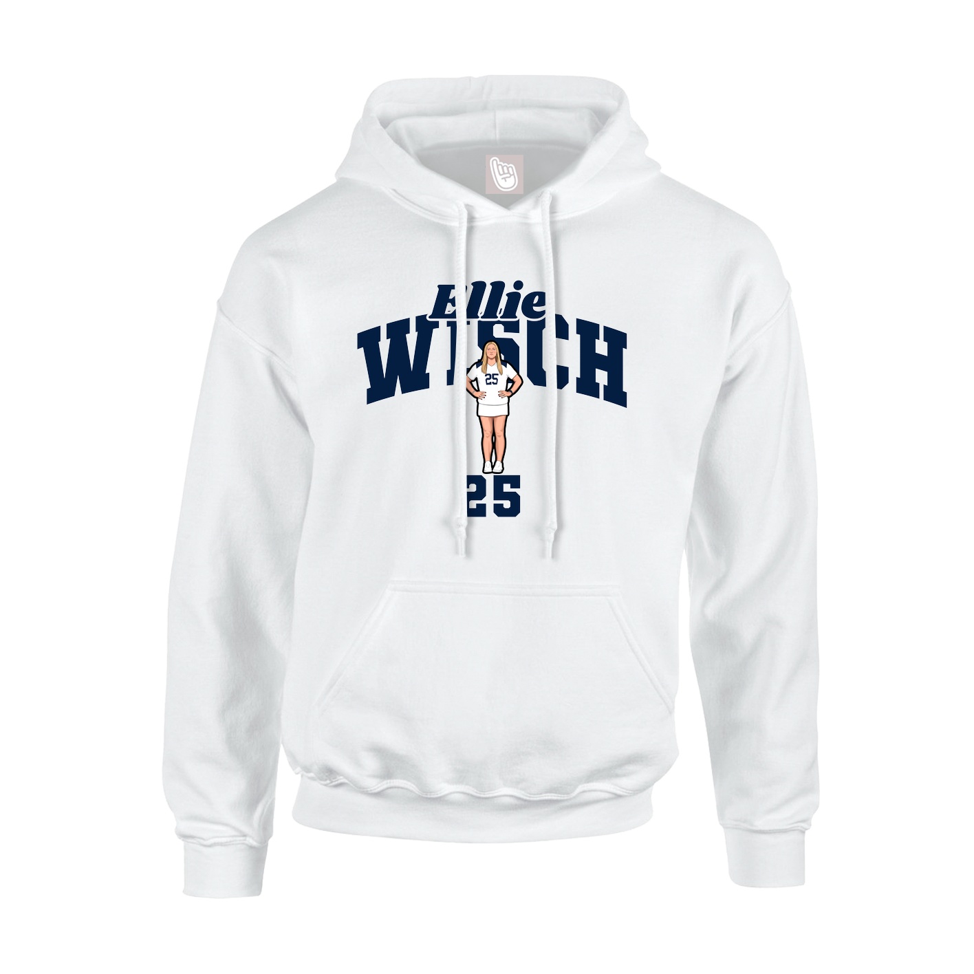 Youth Hoodie — Signature Arch in White