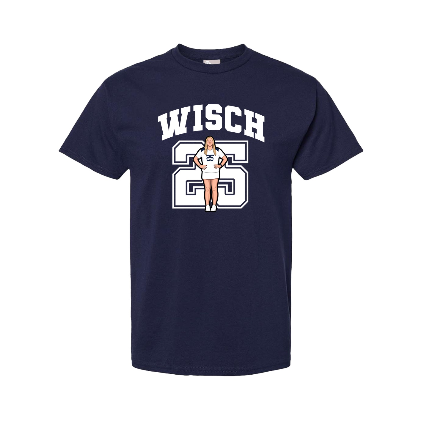 Youth Tee — Number in Navy