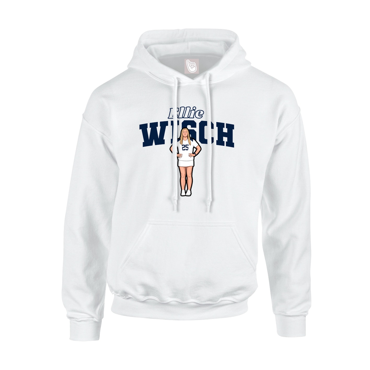 Hoodie — Name Arch in White