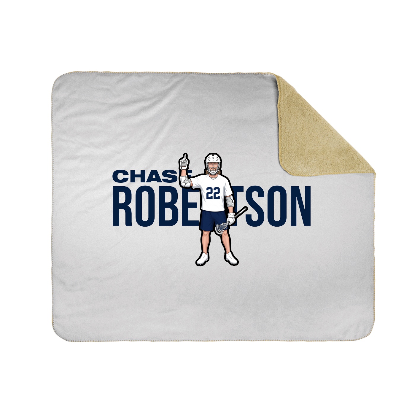 Throw Blanket — Player Name in White