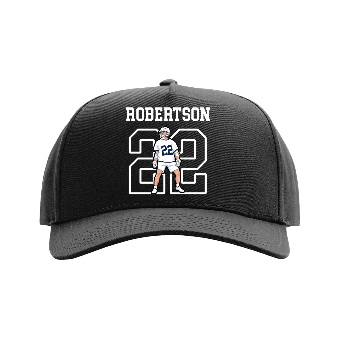 Full Fabric Five-Panel Champ Cap — Shirsey in Black