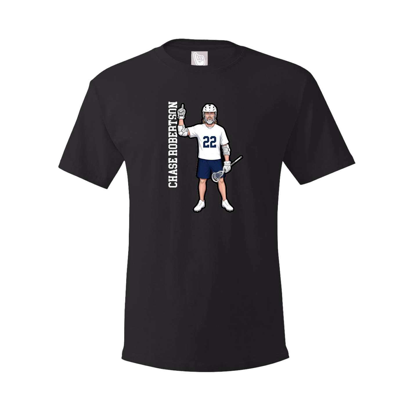 Youth Tee — Name Vertical in Black