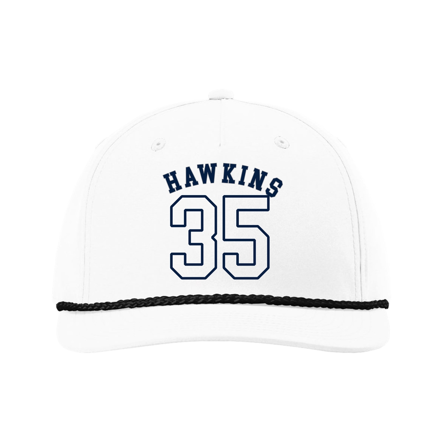 Five-Panel Classic Rope Cap — Shirsey Arch in White